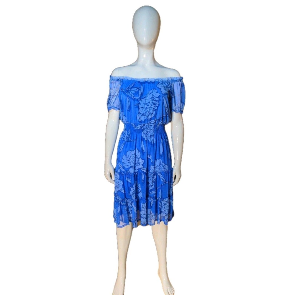Blue Floral Kate And Lily Petite Size 6P Dress